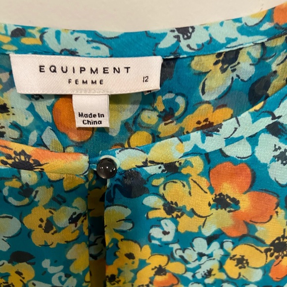 Equipment Georgette silk long sleeve dress - Picture 2 of 11